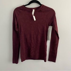 Lululemon Rest Less Pullover Size 8 Garnet NWT